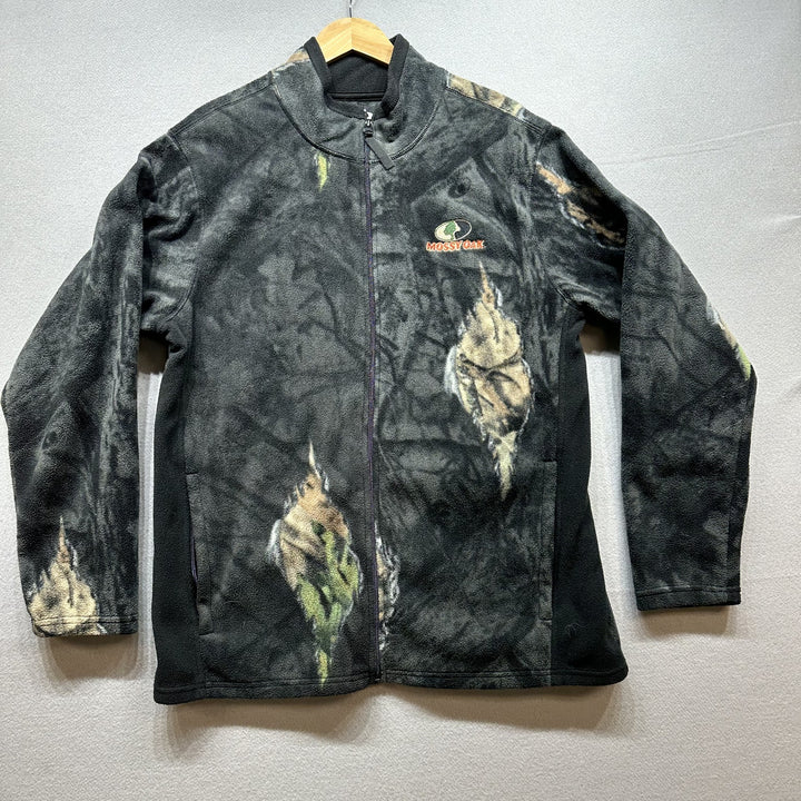 Mossy Oak Black Camo Fleece Jacket Size Medium