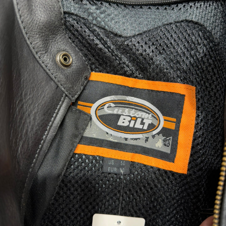 Vintage Custom Bilt 2000s Leather Moto Jacket Size 50