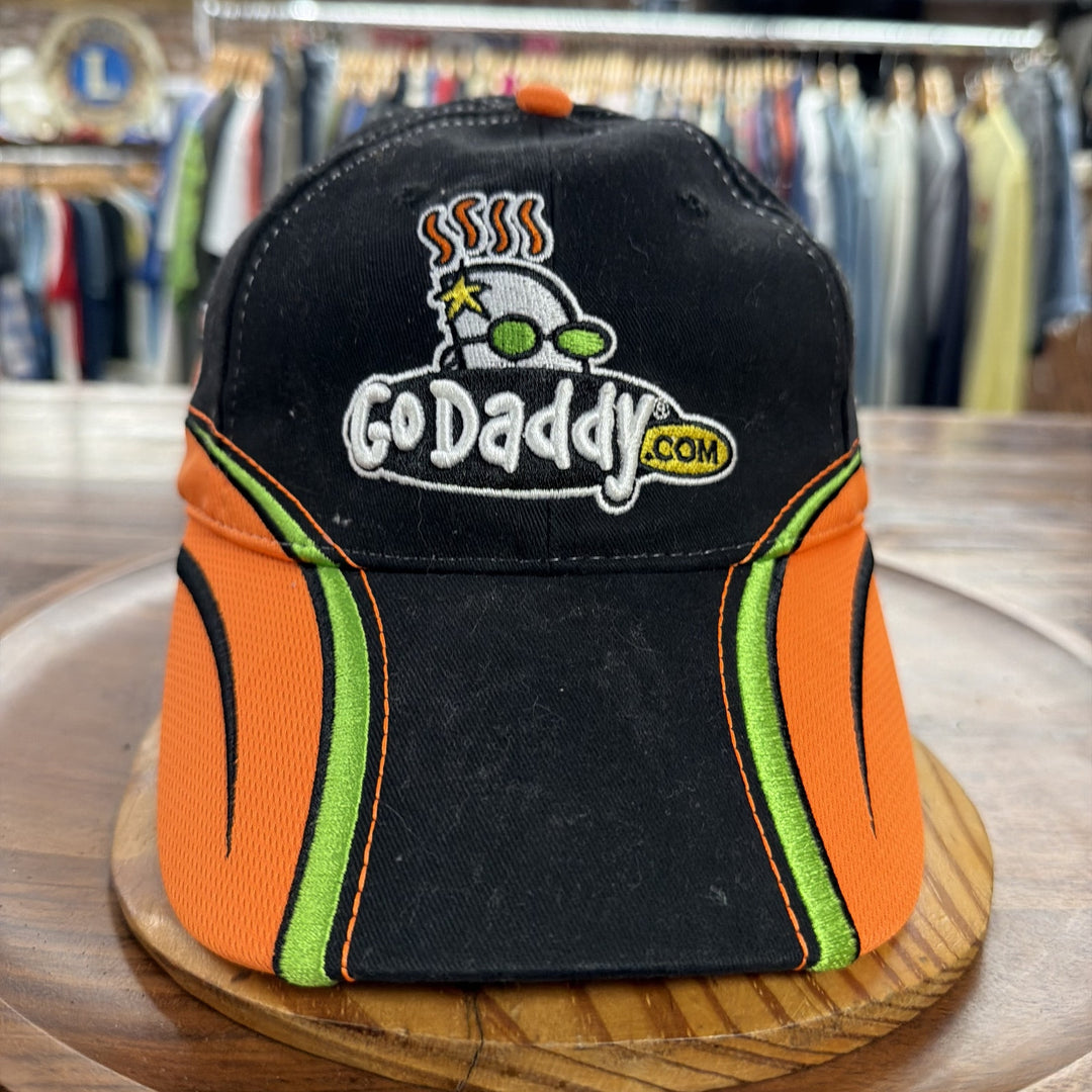 Vintage Y2K Go Daddy Racing Snapback Hat