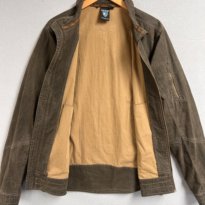 Kuhl Brown Canvas Zip Up Patina Dye Jacket Size Large