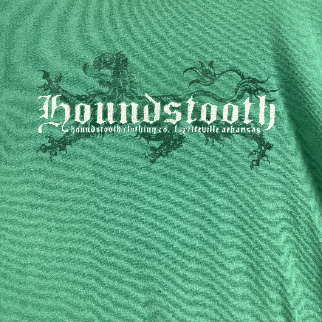 Vintage Y2k Houndstooth Clothing Company Green Logo Shirt Large