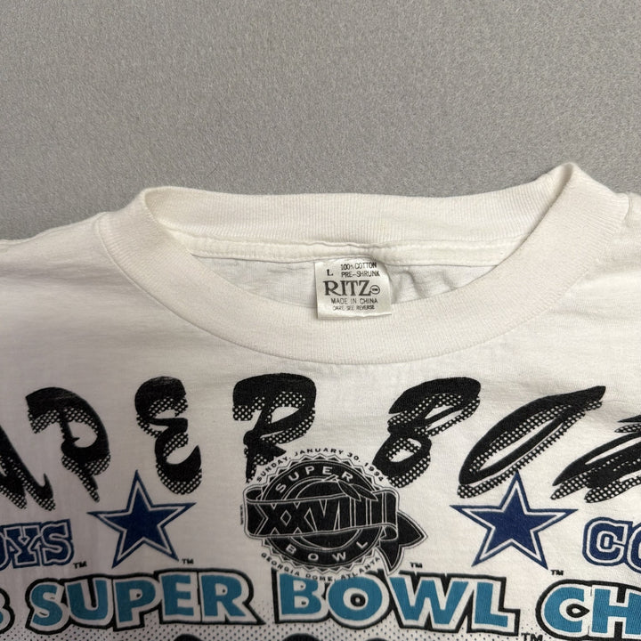 Vintage Dallas Cowboys Super Bowl Champions T Shirt Size Large