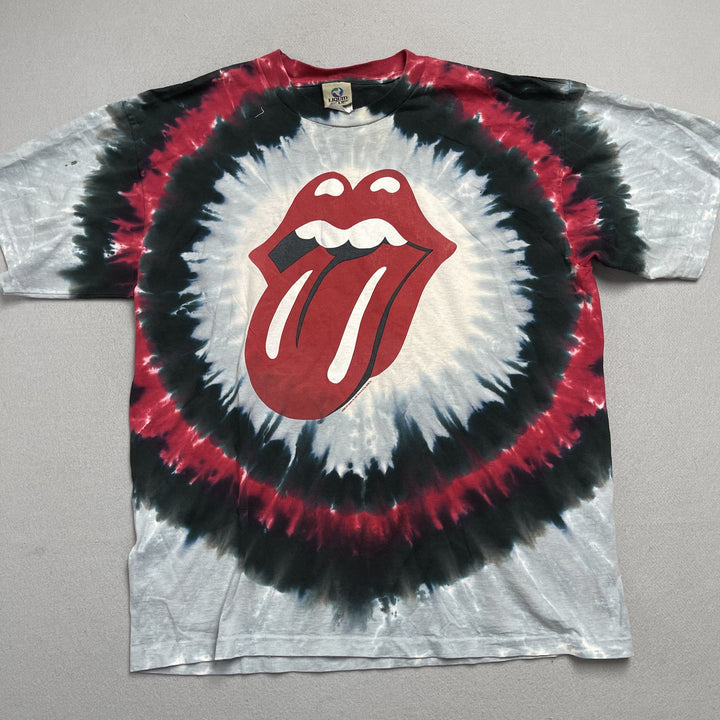 2002 Rolling Stones Liquid Blue Tie Dye Double Sided Shirt XL