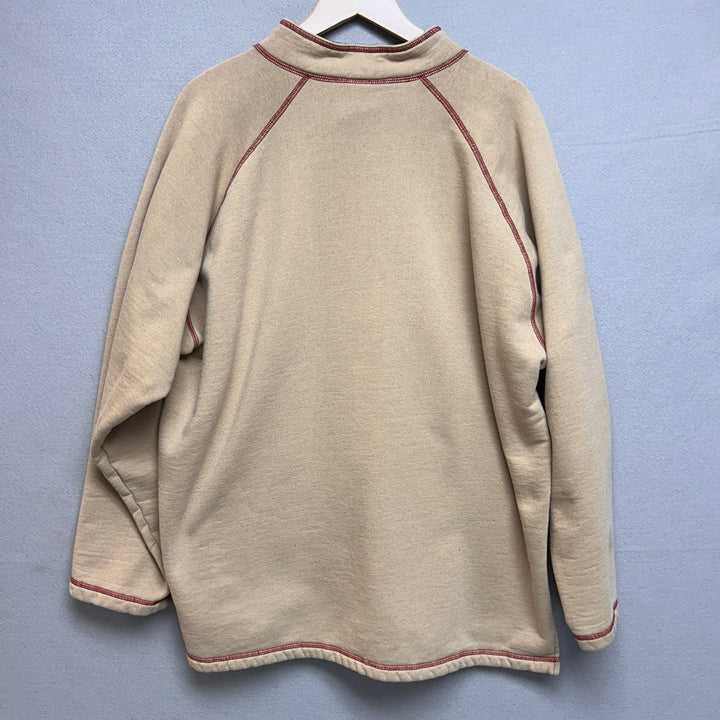 Y2k Wrangler 2002 NFR Rodeo Tan Henley Sweatshirt Size XL