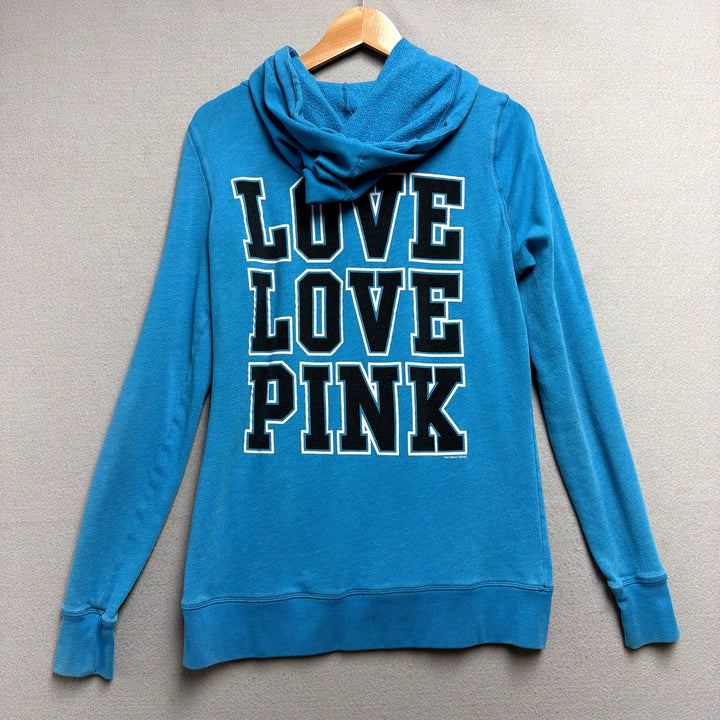 Victorias Secret Love Love Pink Zip Up Hoodie Size Small