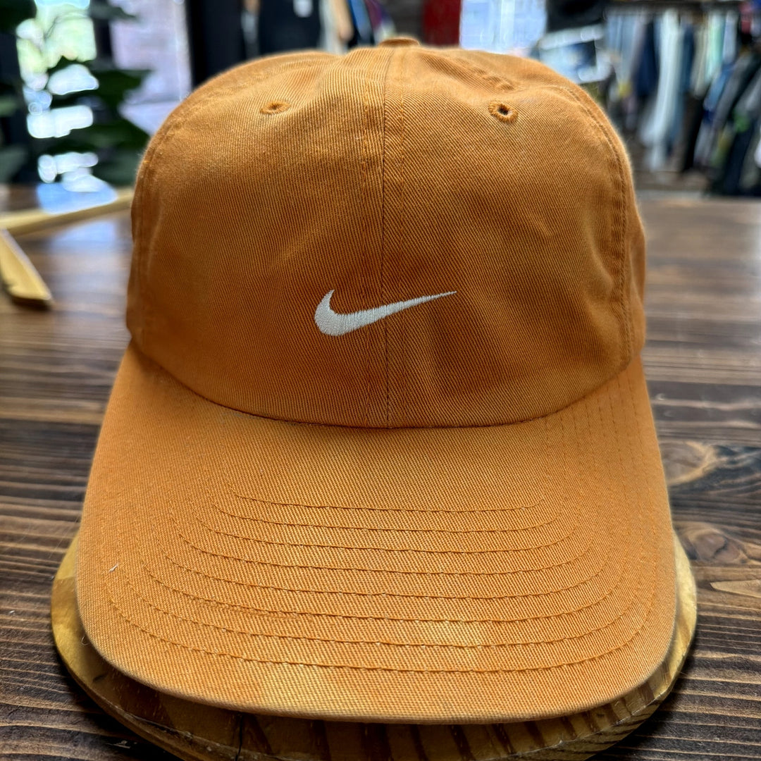 Vintage Nike Swoosh Orange Strapback Hat