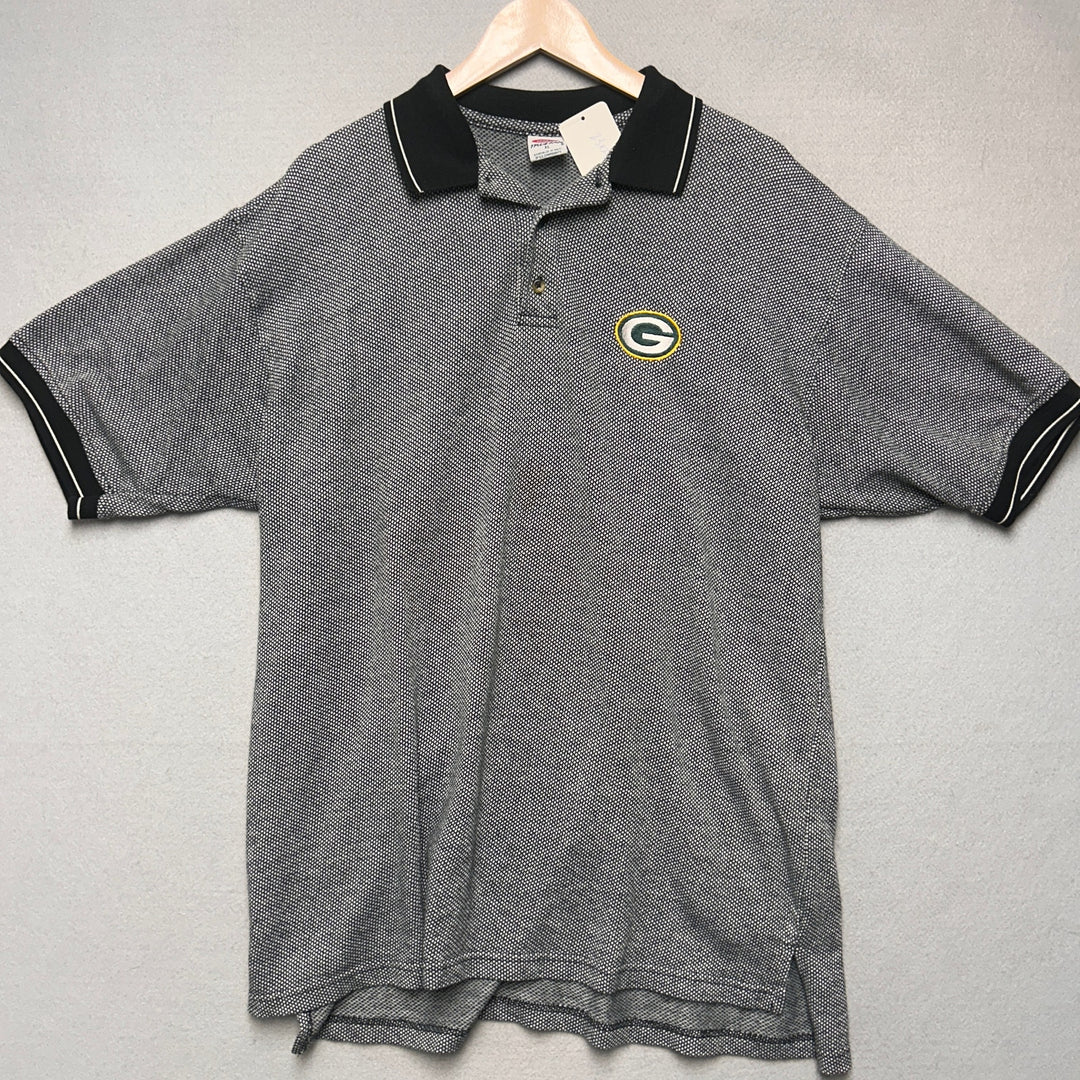 Vintage Green Bay Packers Polo Shirt Size XL