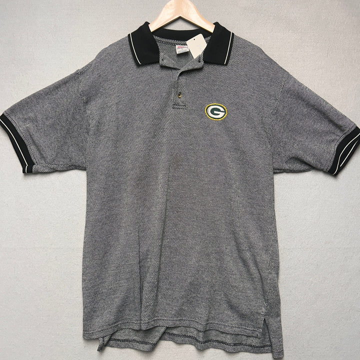 Vintage Green Bay Packers Polo Shirt Size XL
