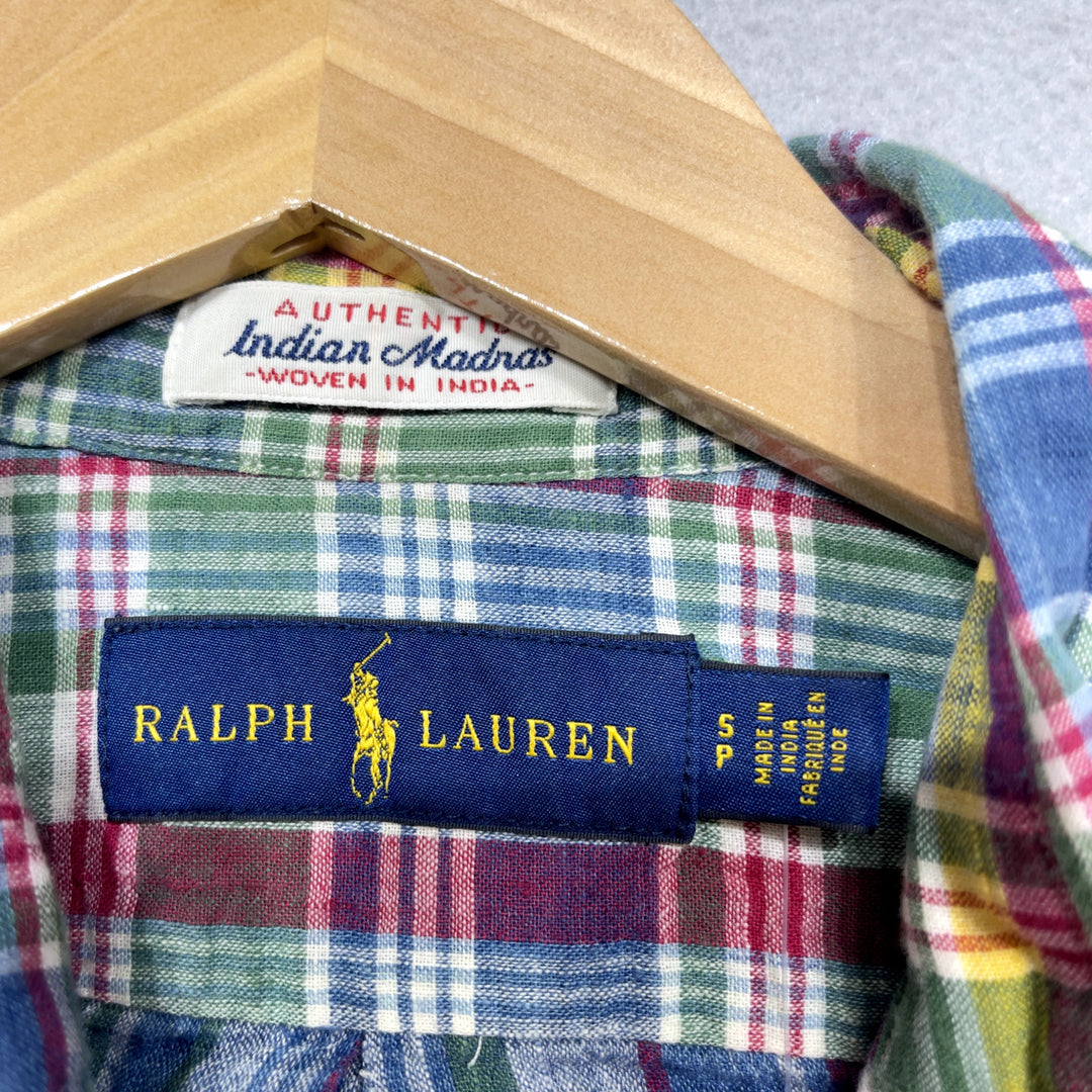 Polo Ralph Lauren Indian Madras Plaid Shirt Size Small
