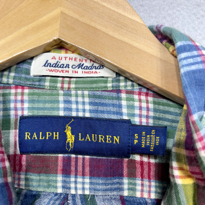 Polo Ralph Lauren Indian Madras Plaid Shirt Size Small