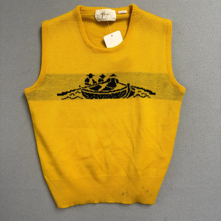 Vintage Tami Row Boat Sweater Vest Size Small