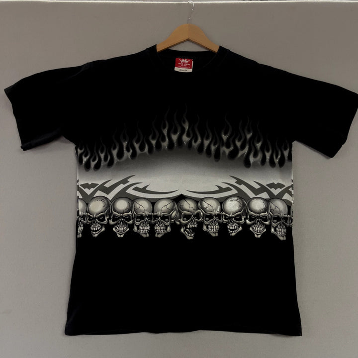 Vintage Jnco Jeans Skull Wrap Around T Shirt Size XL