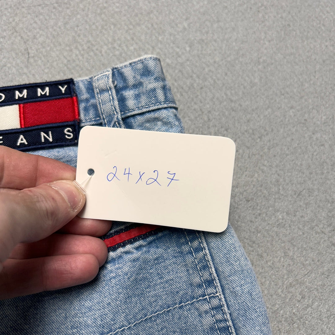 Vintage Y2K Tommy Hilfiger Light Wash Carpenter Pants Wide Leg 24x27
