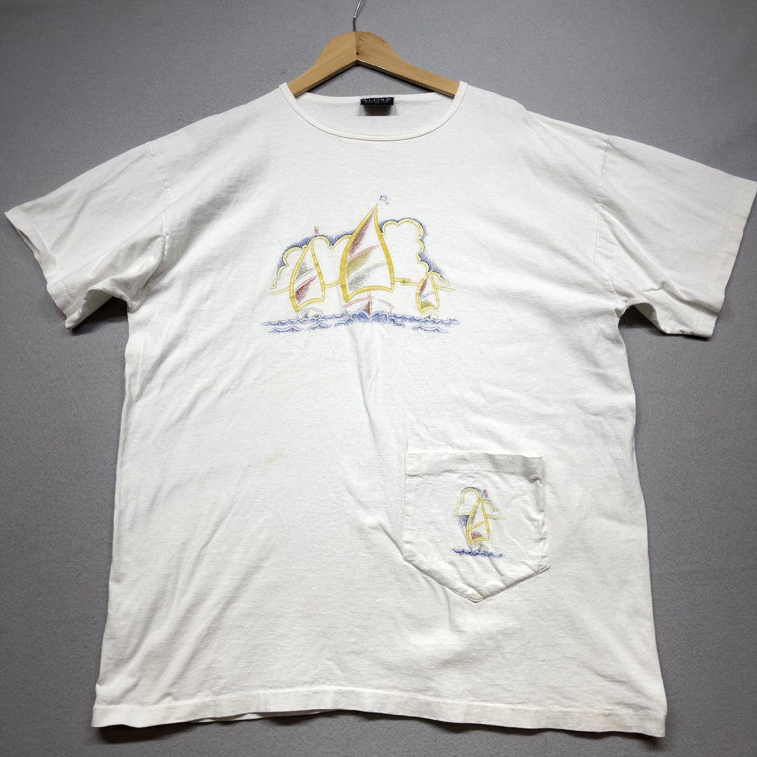Vintage Sailboat Pocket T Shirt size XL