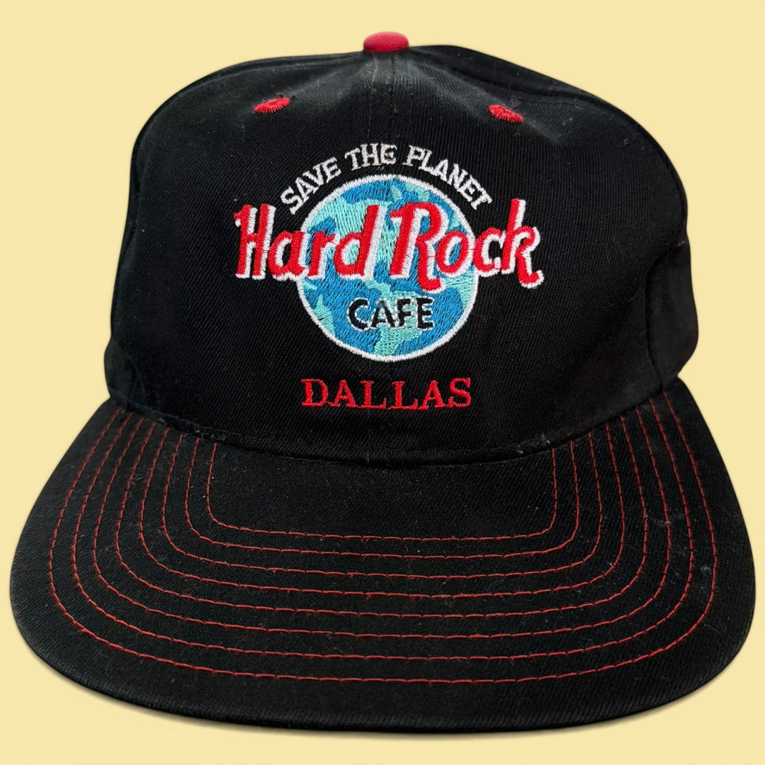 Vintage 90s Hard Rock Cafe Dallas Snapback Hat