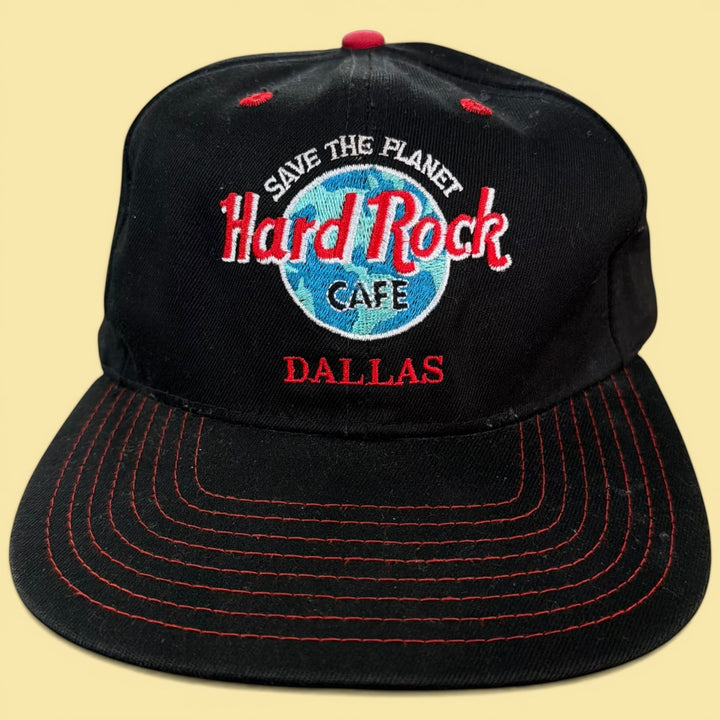 Vintage 90s Hard Rock Cafe Dallas Snapback Hat