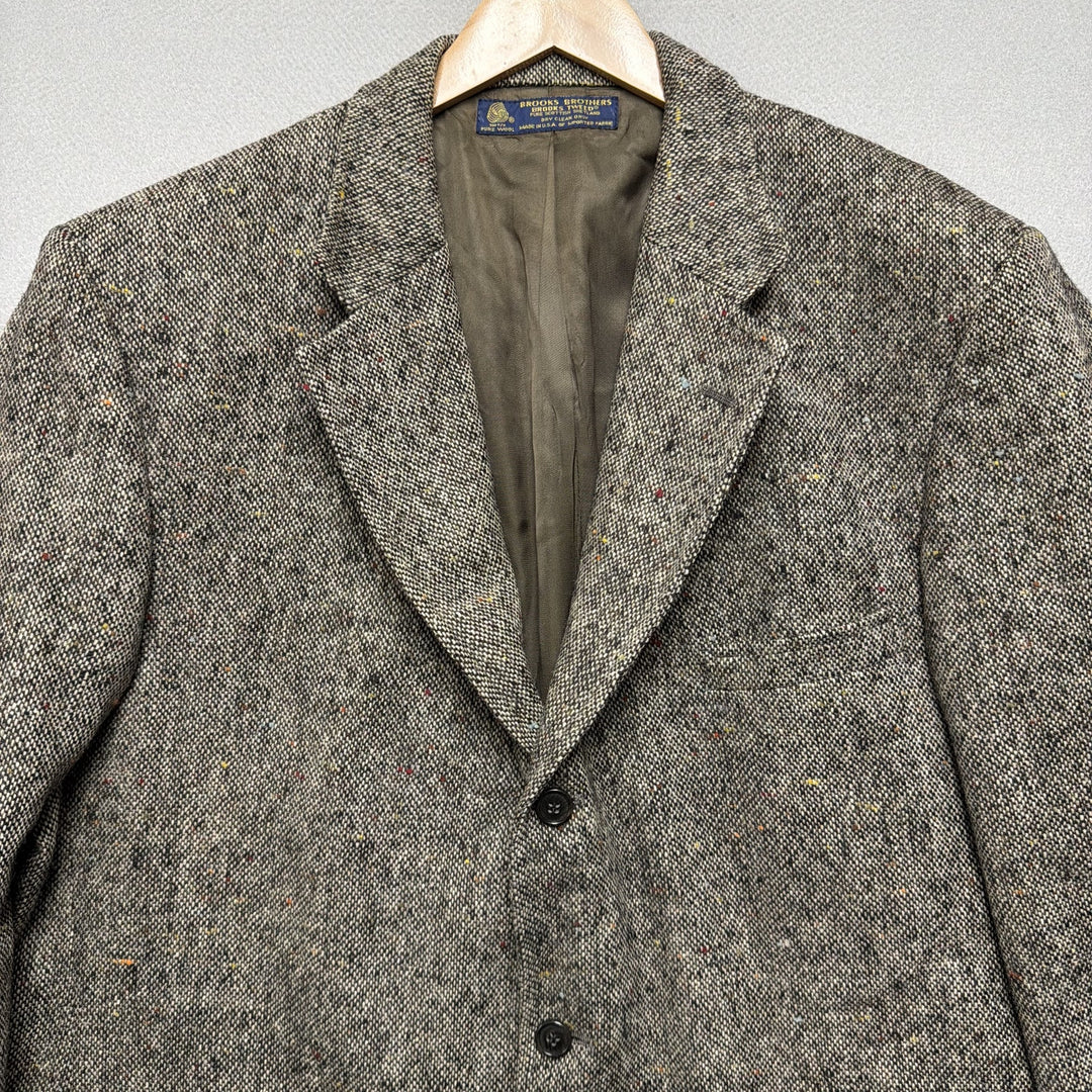 Vintage Brooks Brothers Speckled Tweed Blazer Size XL