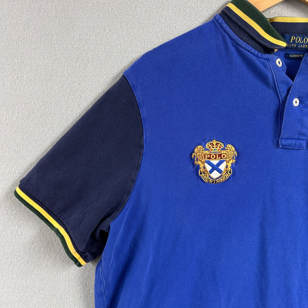 Polo Ralph Lauren Big Pony Crest Blue Polo Shirt Size XL