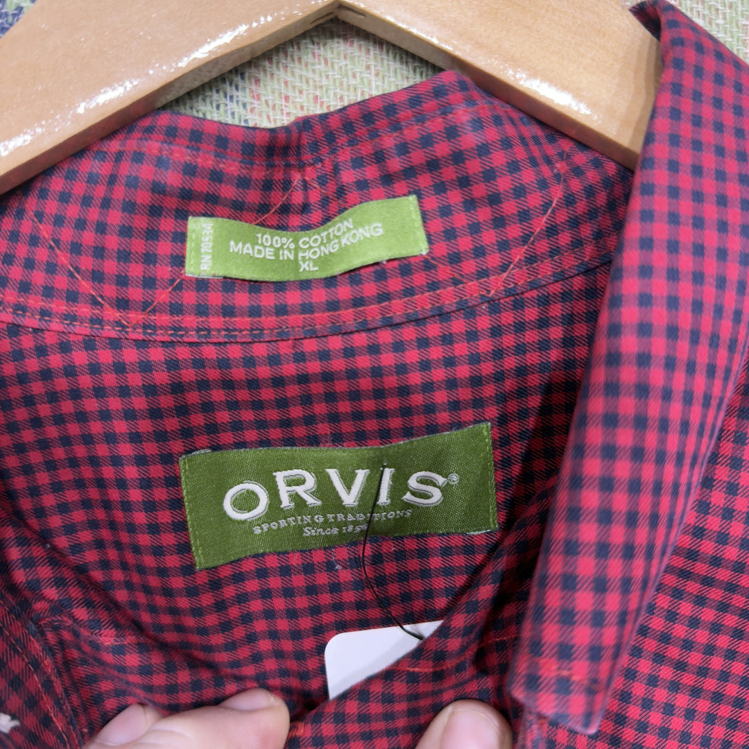 Orvis Plaid Vintage Button Down Shirt XL 2000s