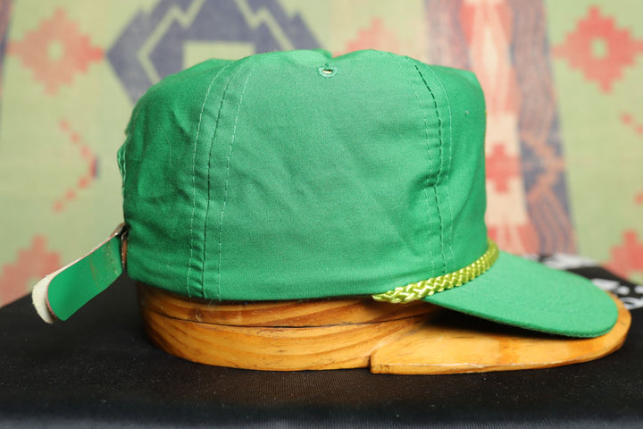 BP Shield Vintage Strap back Hat 80s Green Oil Gas Petrol
