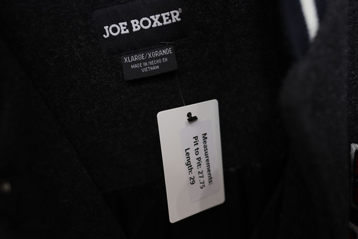 Joe Boxer Vintage Dog Letterman Leather Sleeve Jacket XL 90s