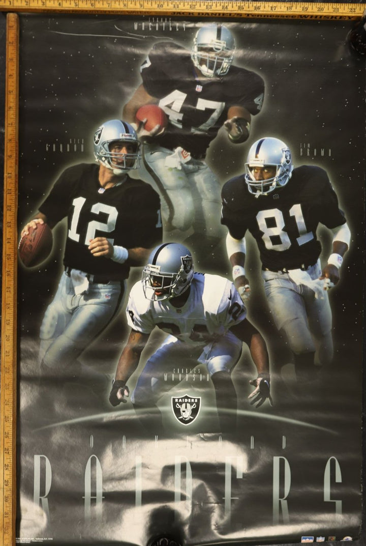 2000s Vintage Oakland Raiders Poster