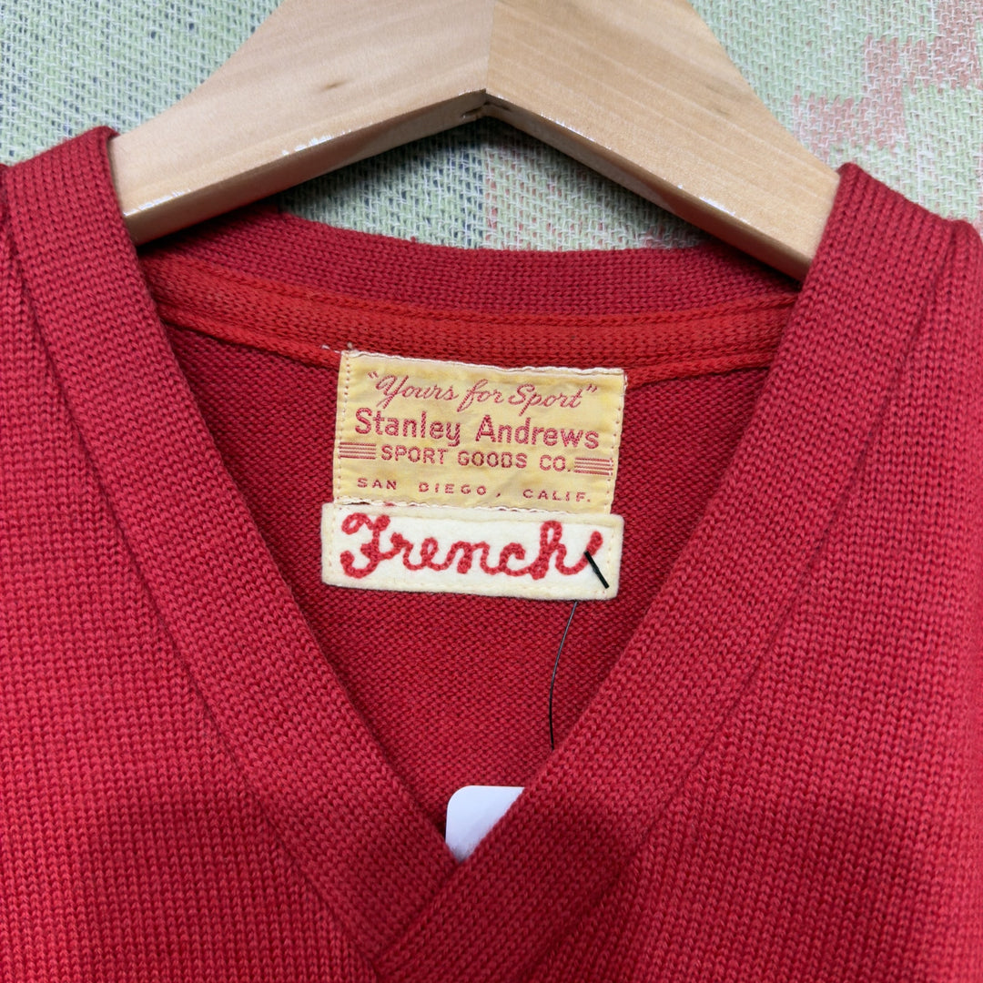 1956 Stanley Andrews Vintage Letter Sweater Size Medium 50s