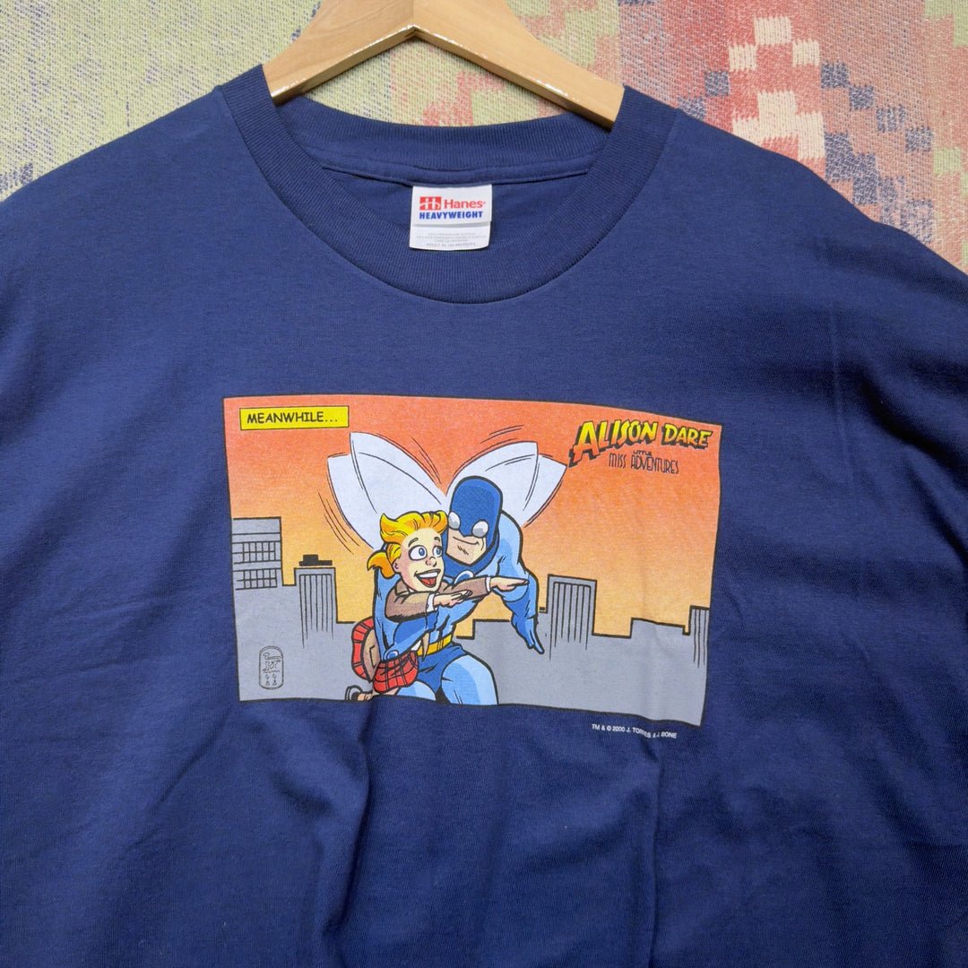 Allison Dare  Little Miss Adventures Vintage Comic Book T Shirt Size XL 2000s