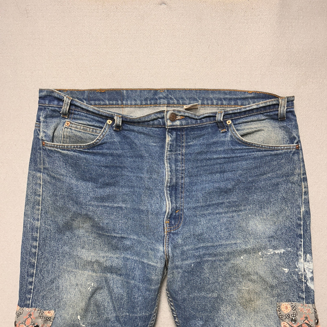 Vintage Levi's Custom Flared 505 Western Jeans Size 42x30