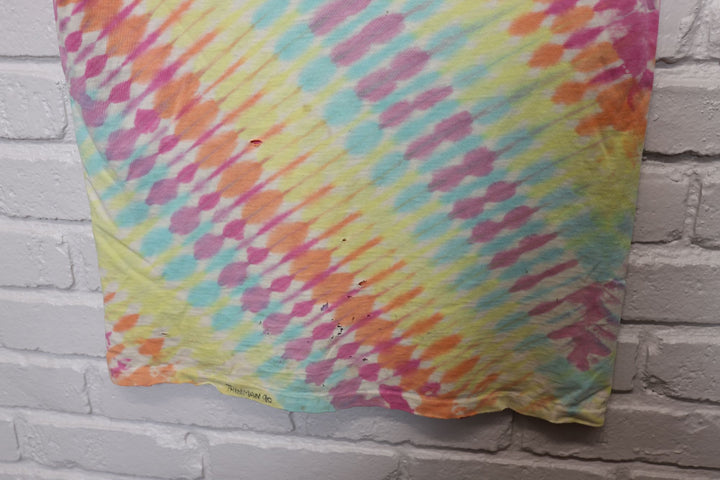 80s multicolor tie dye tee shirt size large