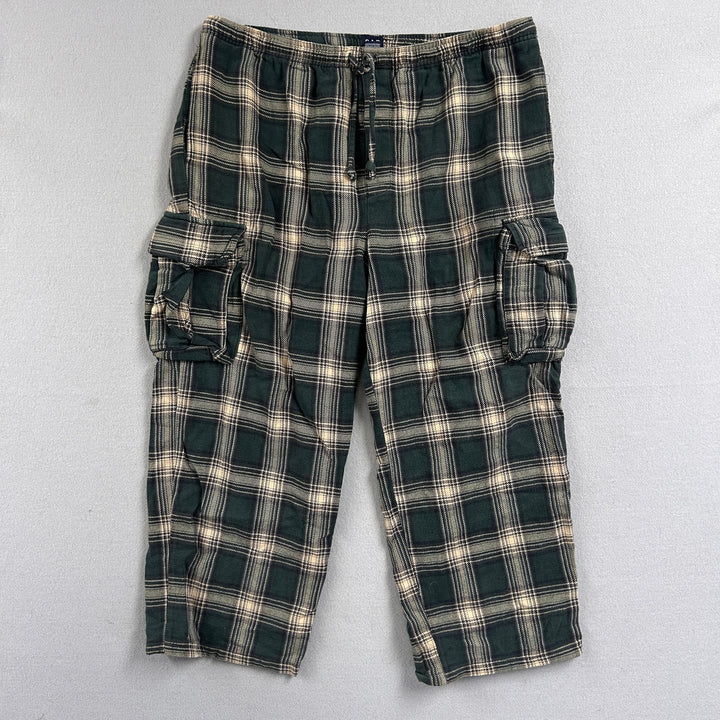 Vintage Gap Plaid Flannel Cargo Pants Size XL