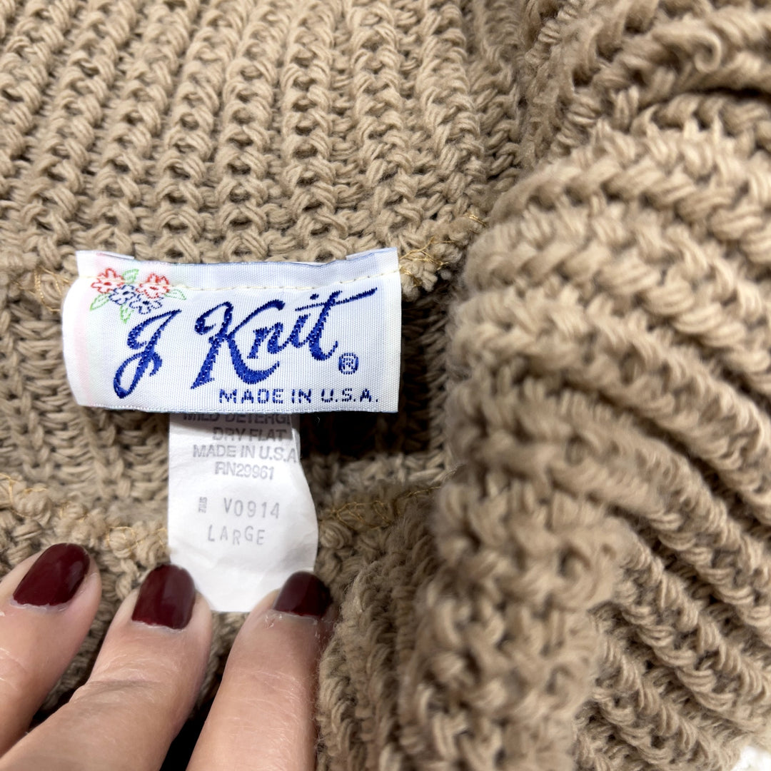 Vintage J Knit Turtleneck Sweater Size Large