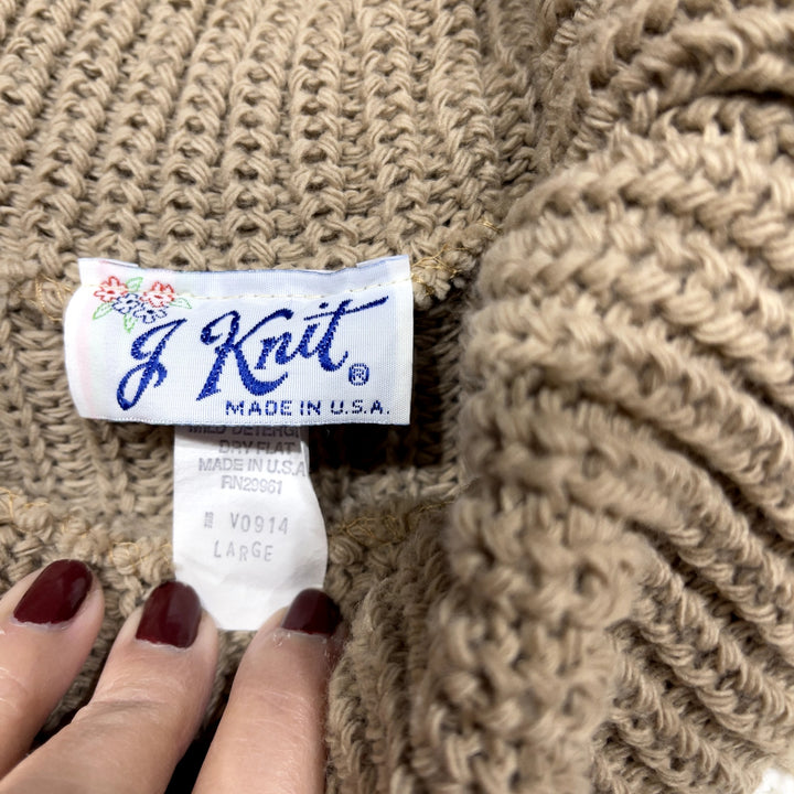 Vintage J Knit Turtleneck Sweater Size Large