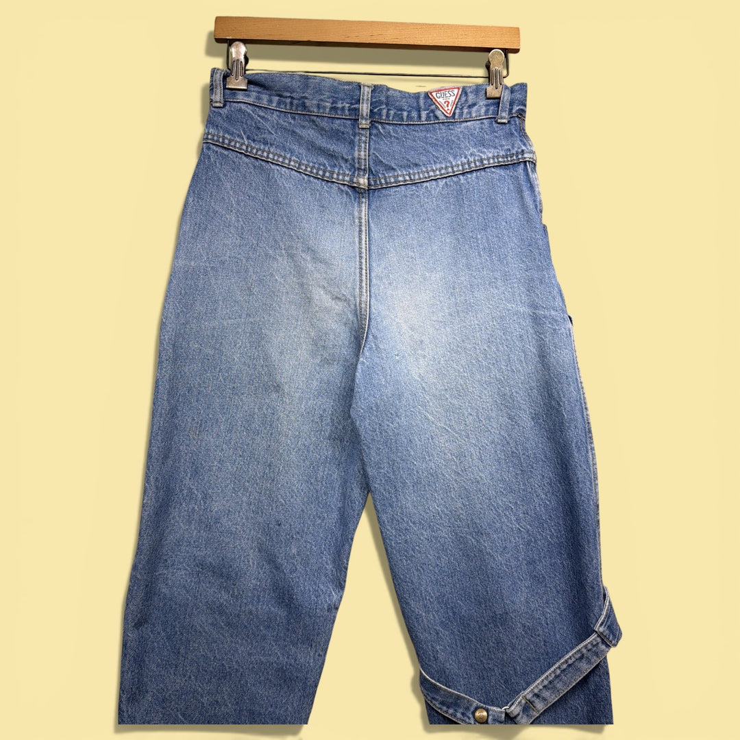Vintage Guess Paris 80s Strap Pocket Jeans Size 28