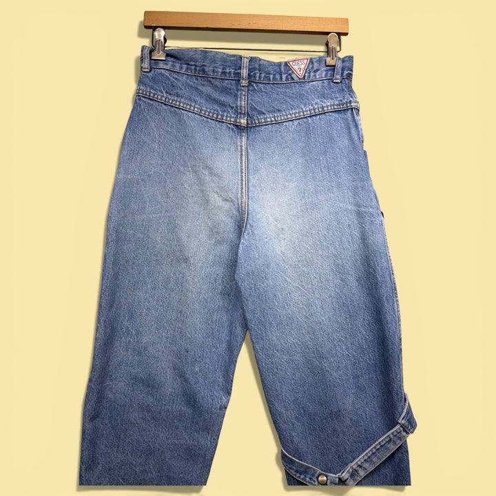 Vintage Guess Paris 80s Strap Pocket Jeans Size 28