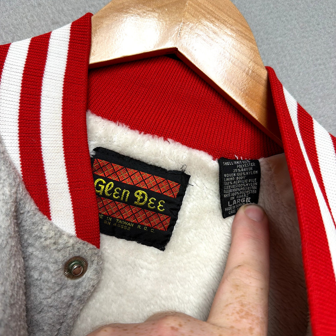 Vintage Glen Dee Fleece Lined Bomber Jacket Size Large