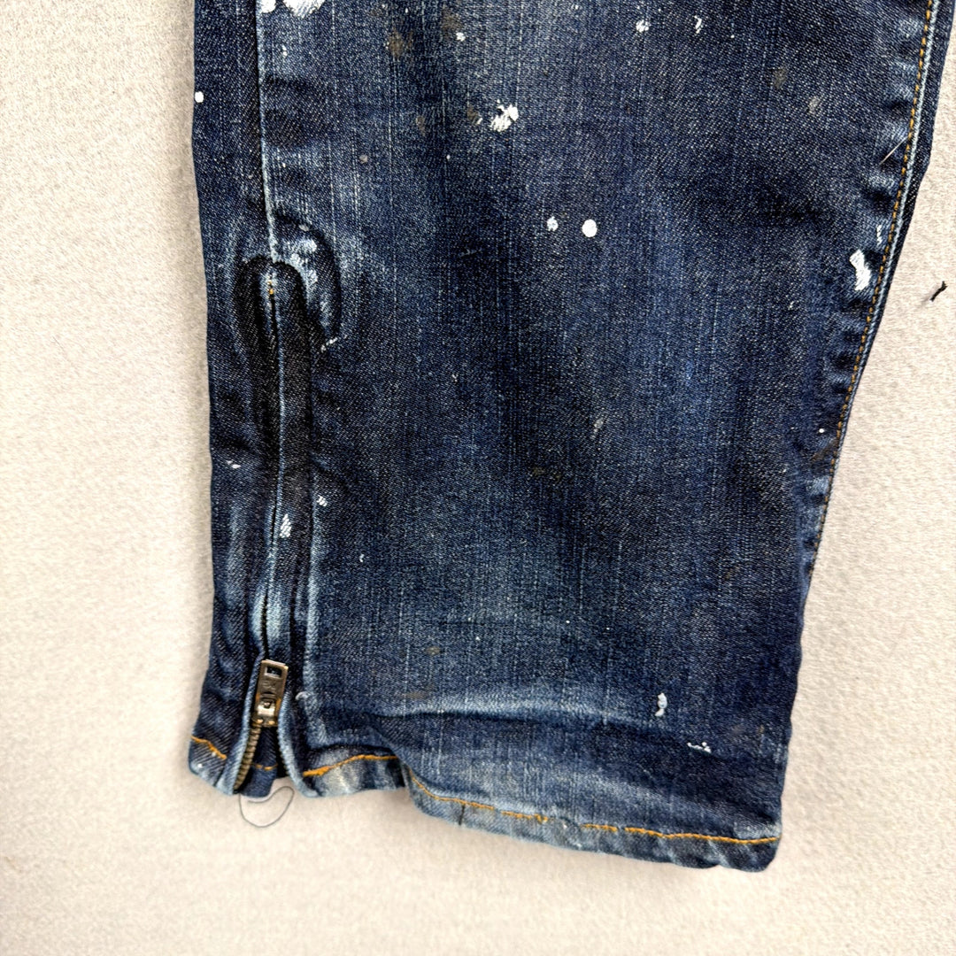 Analog Flannel Lined Paint Splatter Jeans Size 30