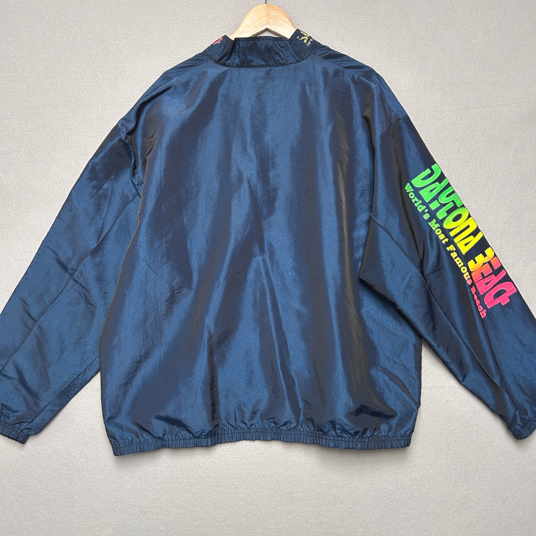 Vintage Surf Style Daytona Beach Windbreaker Jacket Size XXL
