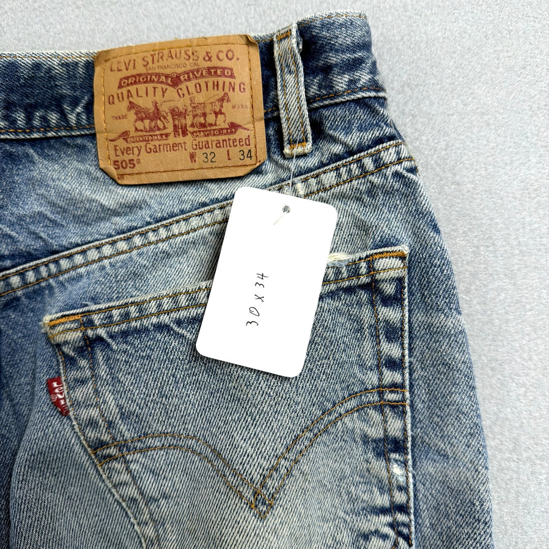 Vintage Levi's 505 Paint Splattered Jeans Size 30