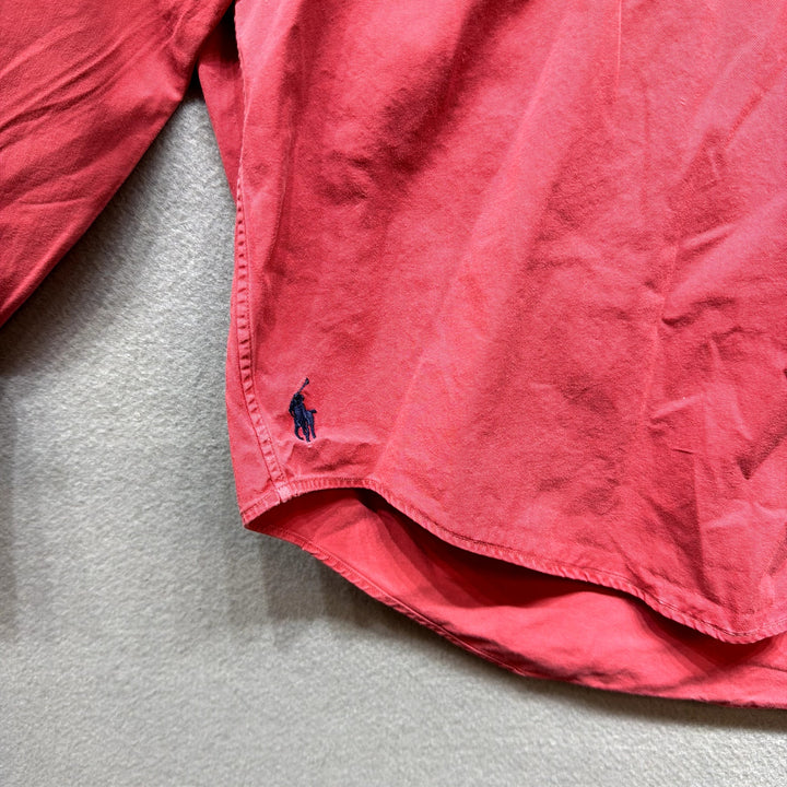 Vintage Polo Ralph Lauren Pink Big Shirt Size Large