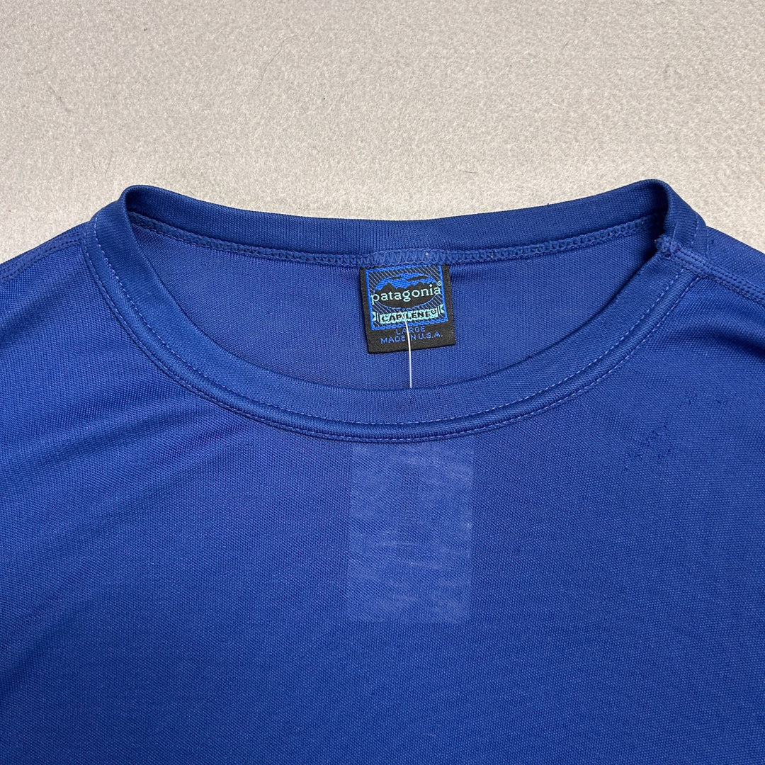 Vintage Patagonia Capilene Blue T Shirt Size Large