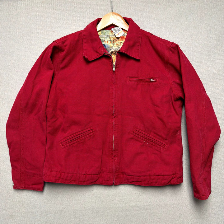 Women's Ethyl Red Detroit Style Canvas Jacket W/ Quilted Liner Medium