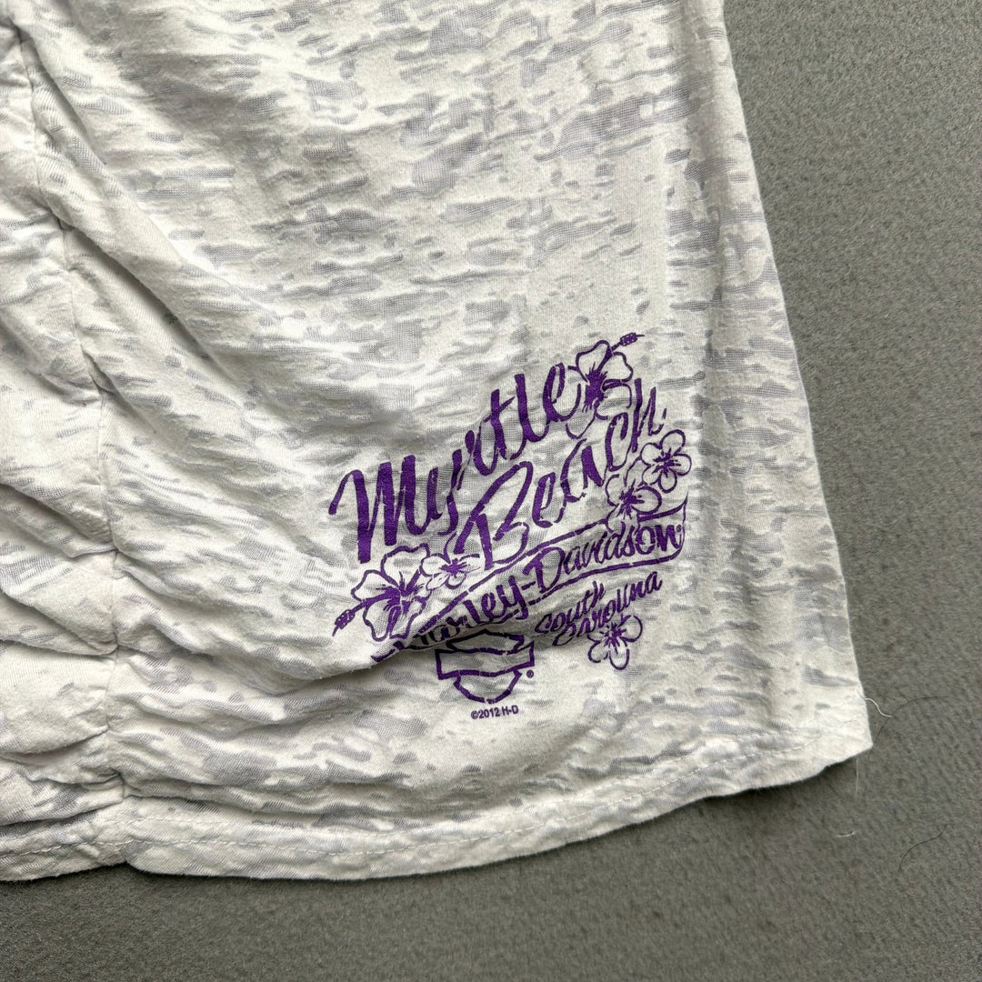 Harley Davidson South Carolina Burnout V Neck T Shirt Size Large