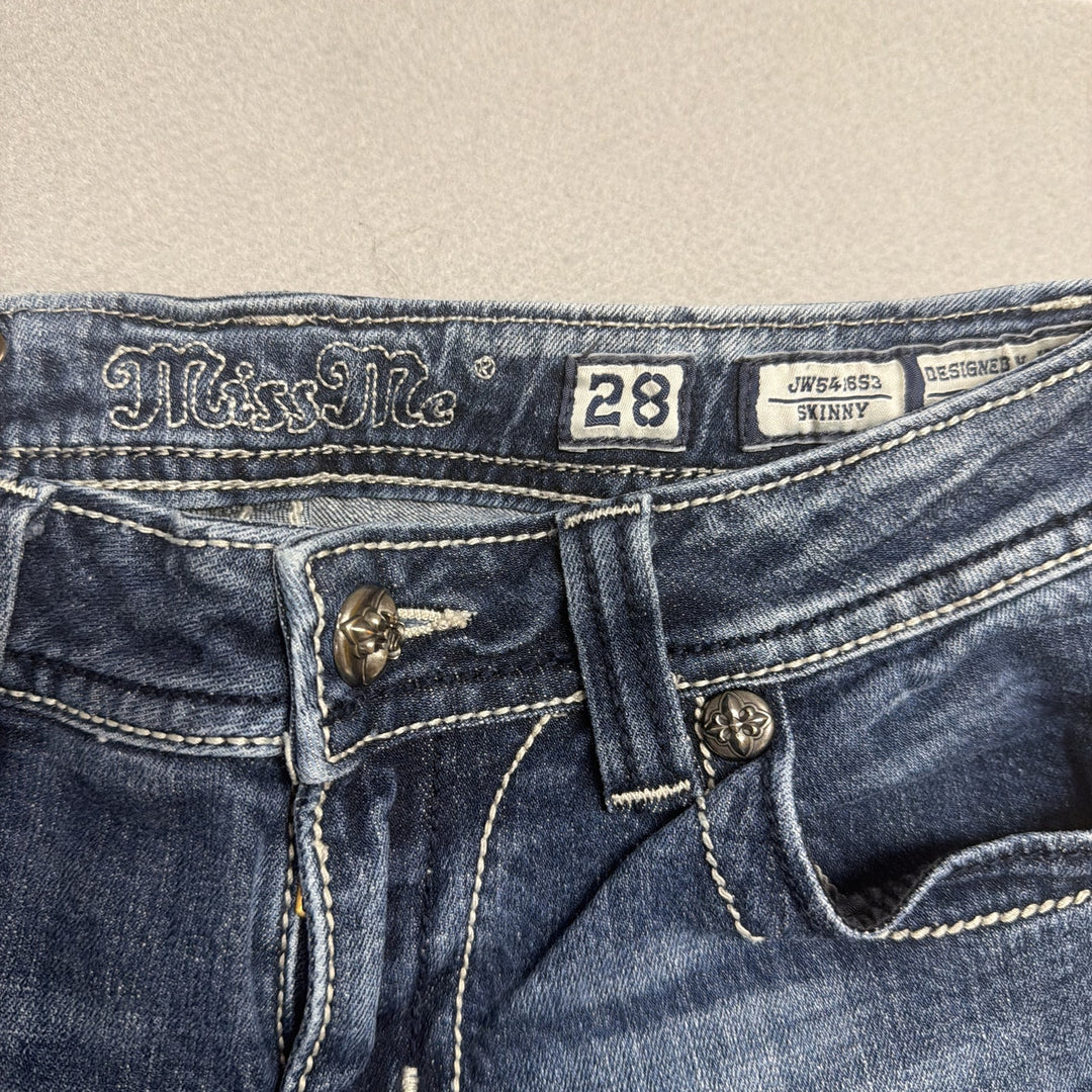 Vintage Miss Me Y2K Aztec Pocket Jeans Size 28