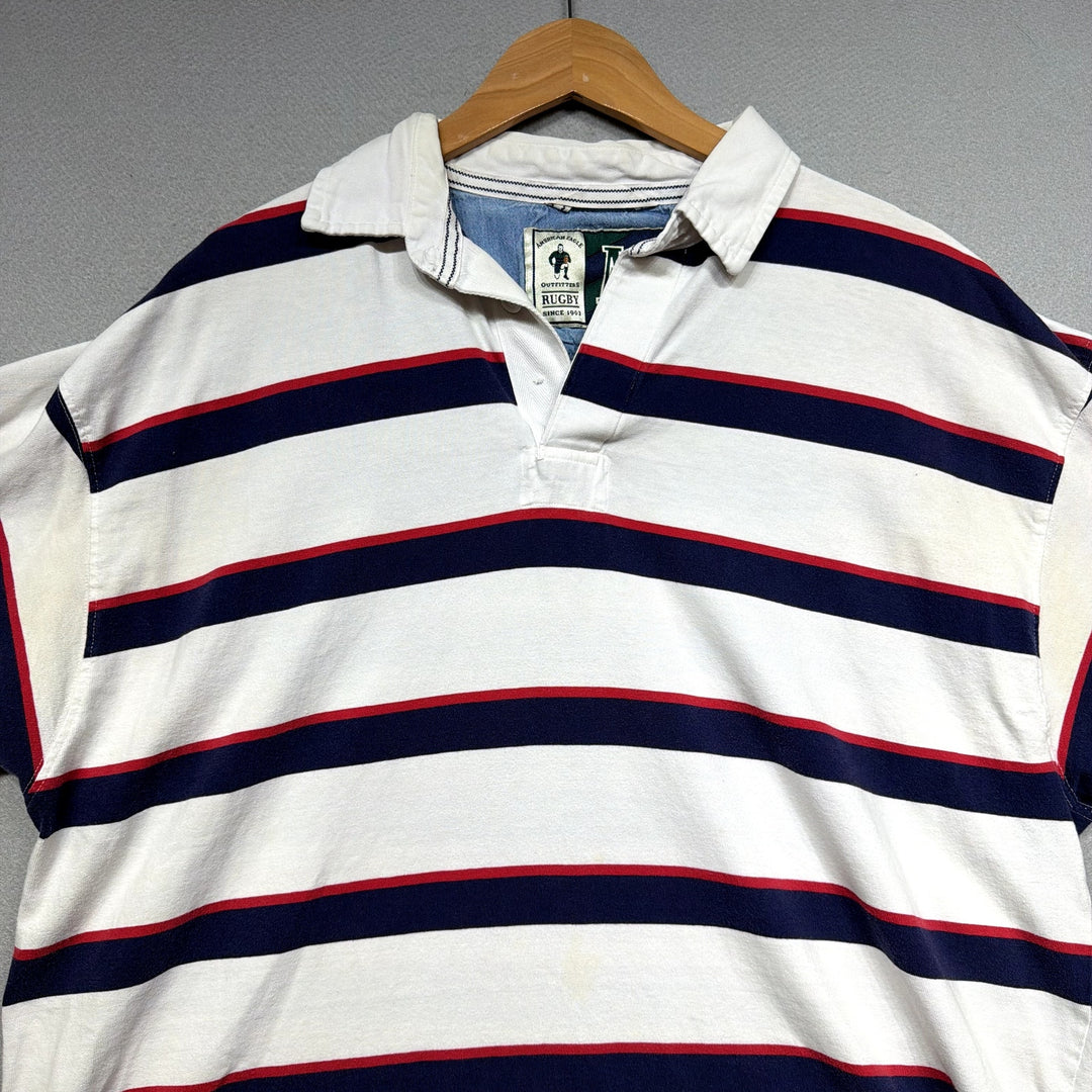 Vintage American Eagle Rugby Polo Shirt Size Large