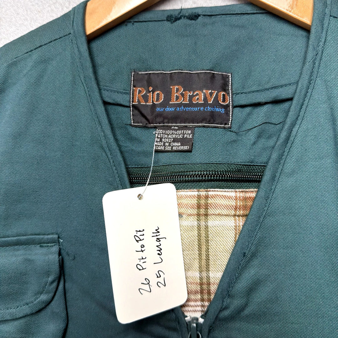 Vintage Rio Bravo Fly Fishing Green Vest Size XL