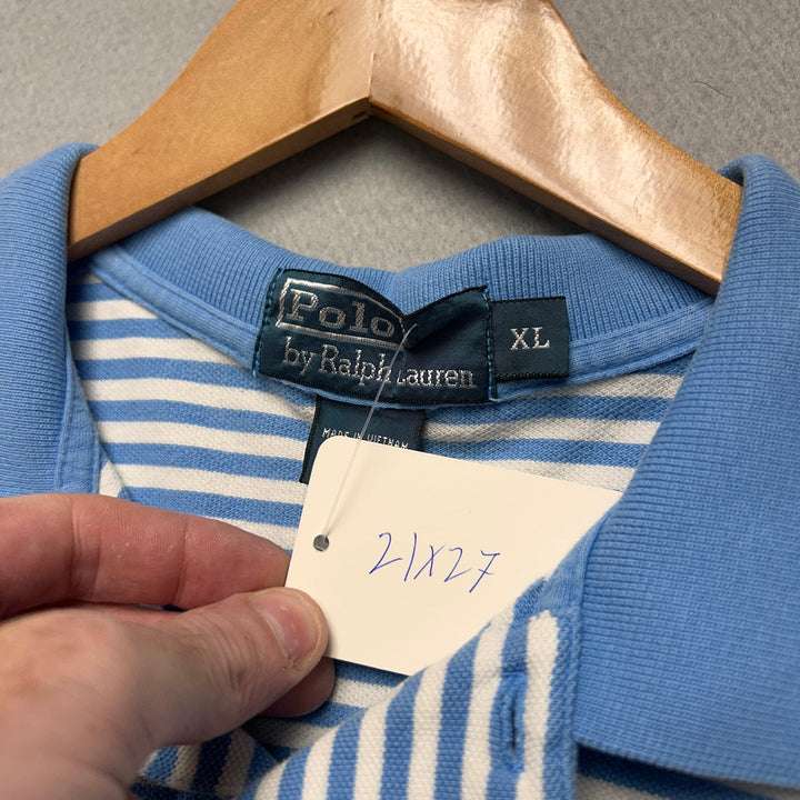 Vintage Polo Ralph Lauren Blue and White Shirt size XL