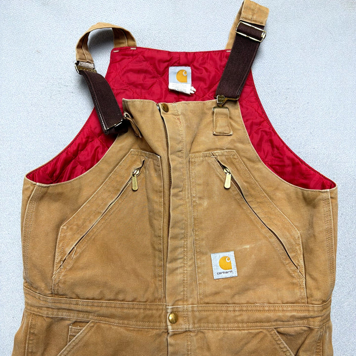 Carhartt R38 Insulated Overalls Size 34x34
