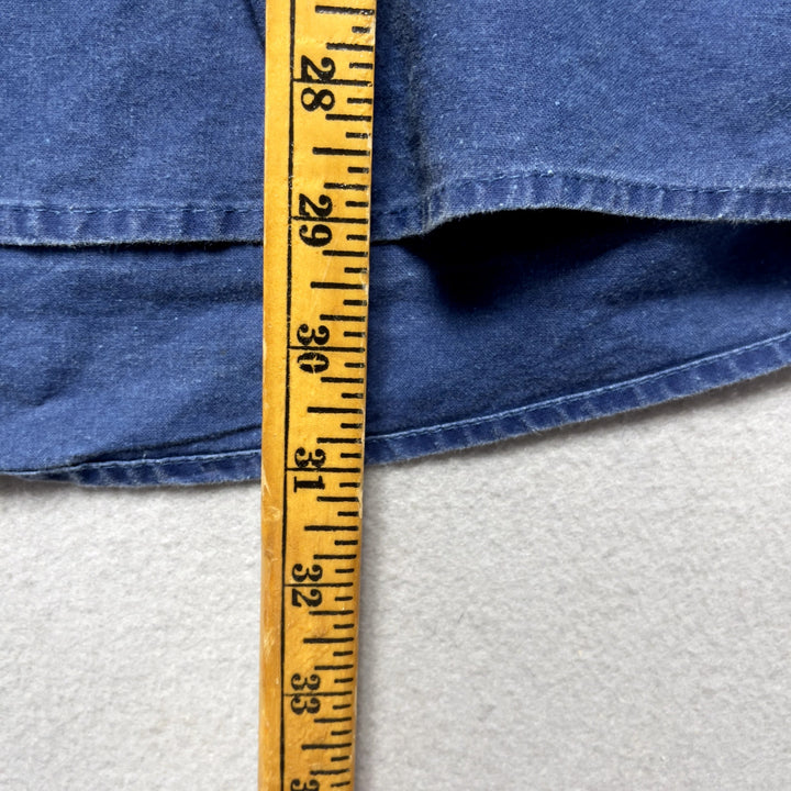 90's Men's Bugle Boy Blue Chambre Denim Top Size XL