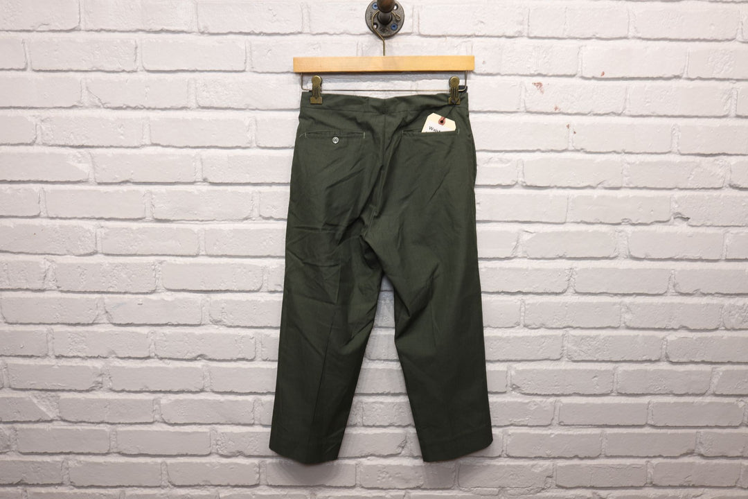 70s sears green work pants size 26/21